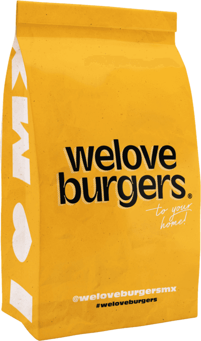 Bolsa para llevar de We Love Burgers